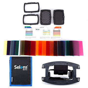 Selens Honeycomb Grid and Flash Color Gel Kit - Arahan Photo